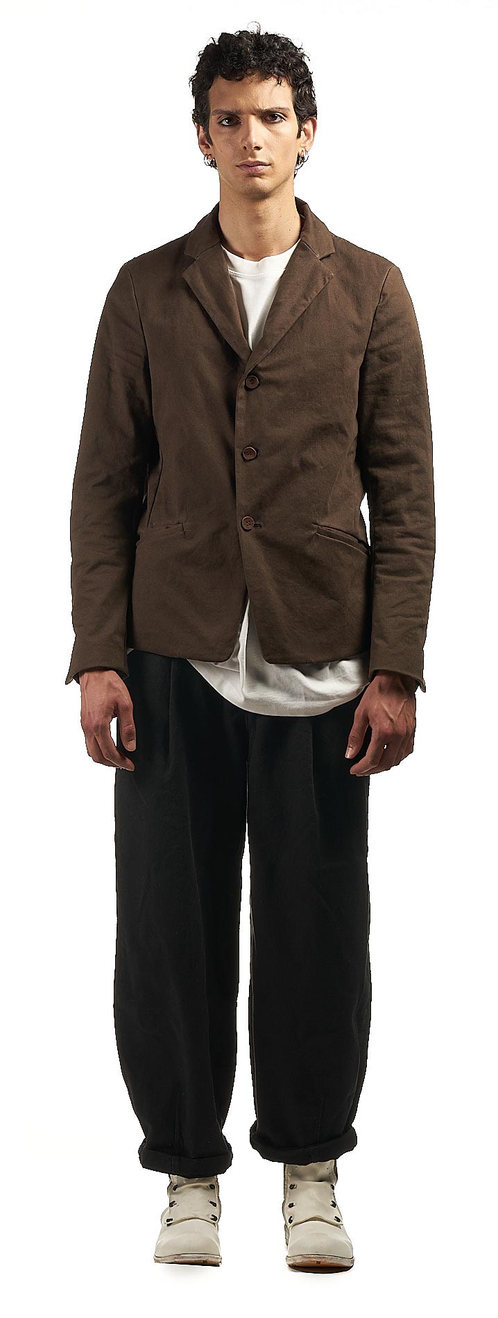DANIELE BASTA LEATHER AND SILVER JACKET 